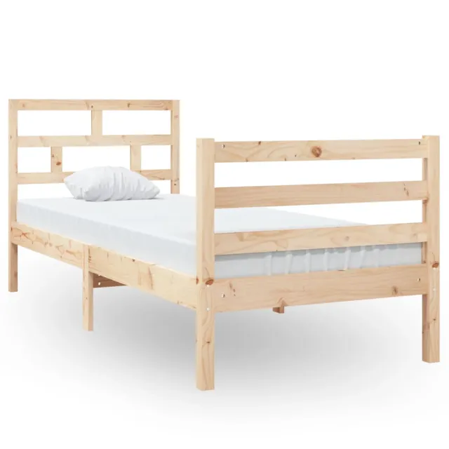 Cadre de lit sans matelas 75x190 cm bois massif