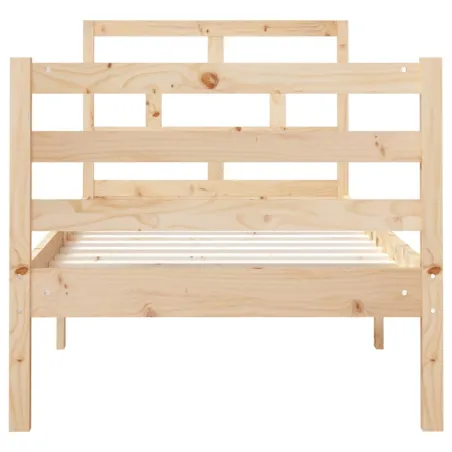 Cadre de lit sans matelas 75x190 cm bois massif