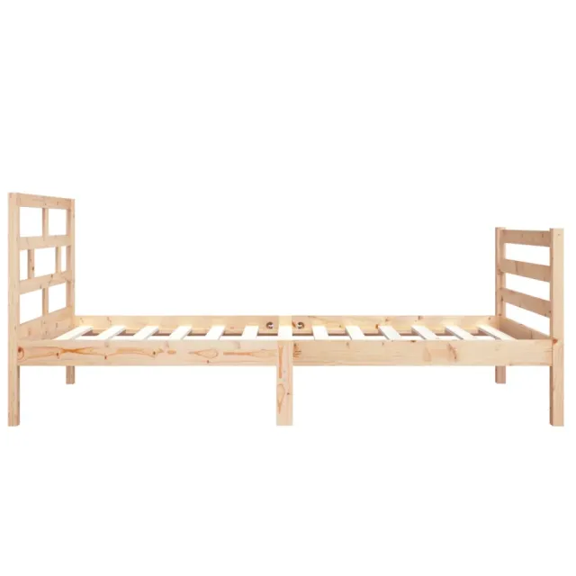 Cadre de lit sans matelas 75x190 cm bois massif