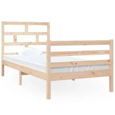 Cadre de lit sans matelas 90x190 cm bois massif 2