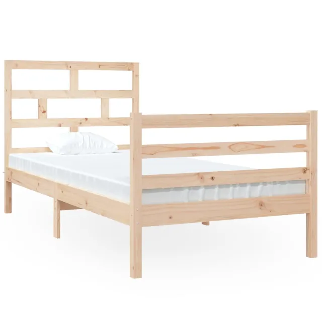 Cadre de lit sans matelas 90x190 cm bois massif