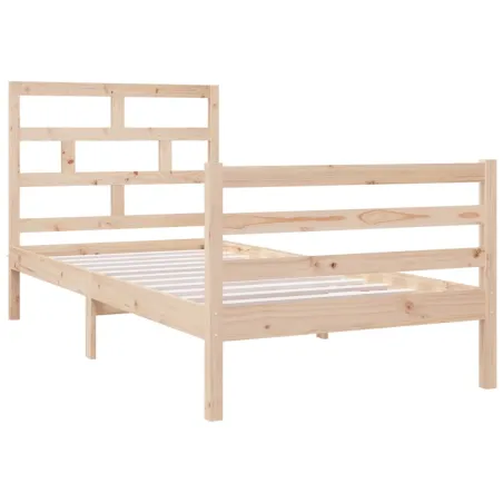Cadre de lit sans matelas 90x190 cm bois massif