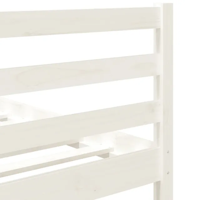 Cadre de lit sans matelas blanc 90x190 cm bois massif
