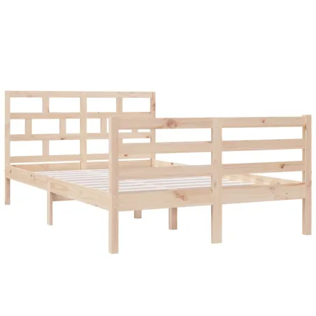 Cadre de lit sans matelas bois massif