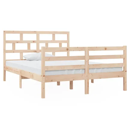 Cadre de lit sans matelas bois massif 2