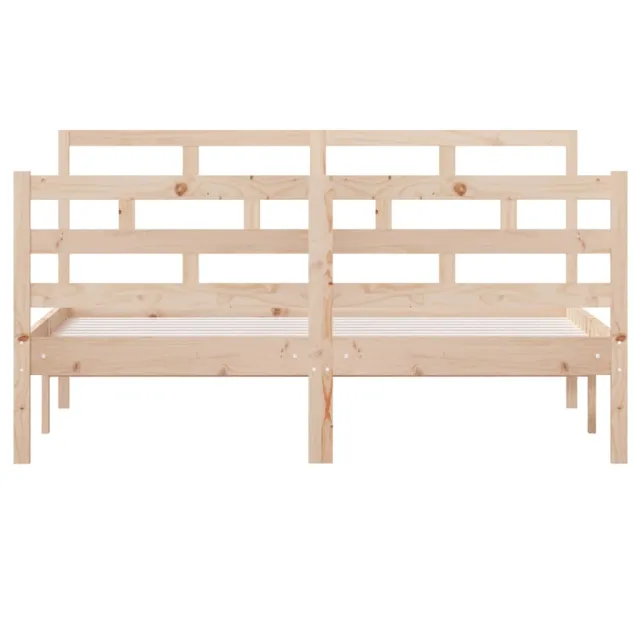 Cadre de lit sans matelas bois massif 140x190 cm