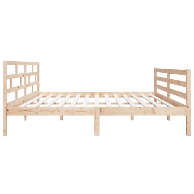 Cadre de lit sans matelas bois massif 140x190 cm