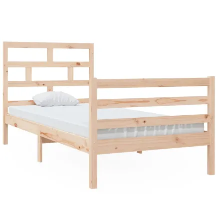 Cadre de lit sans matelas bois massif 90x200 cm 2