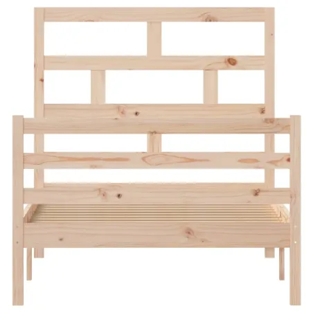 Cadre de lit sans matelas bois massif 100x200 cm