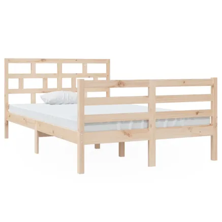 Cadre de lit sans matelas bois massif 120x200 cm 2