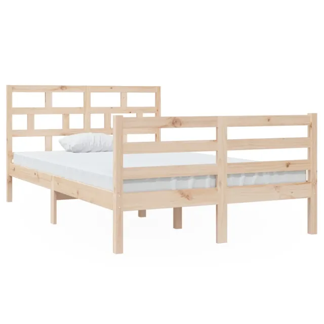 Cadre de lit sans matelas bois massif 120x200 cm