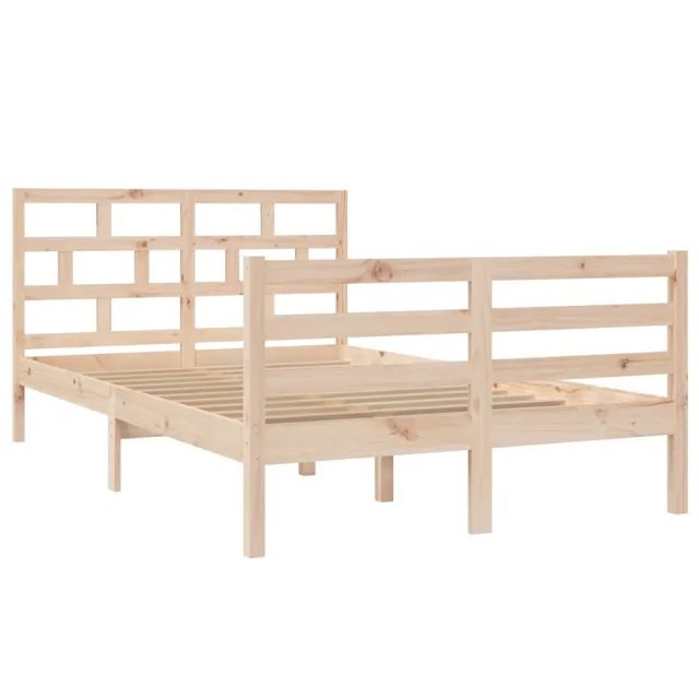 Cadre de lit sans matelas bois massif 120x200 cm