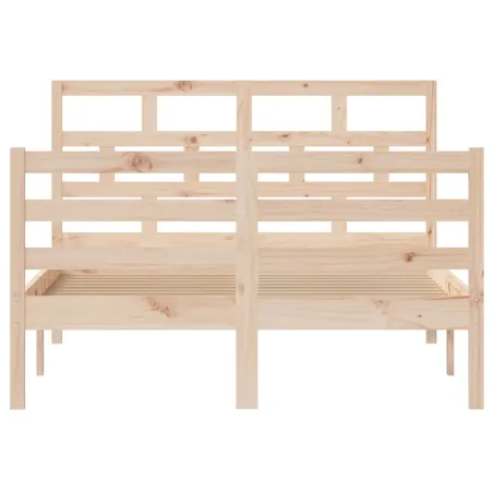 Cadre de lit sans matelas bois massif 120x200 cm