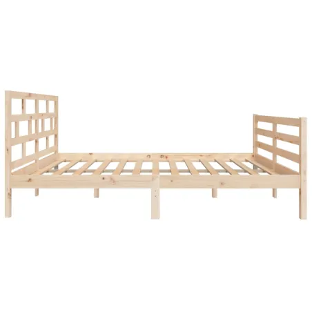 Cadre de lit sans matelas bois massif 120x200 cm