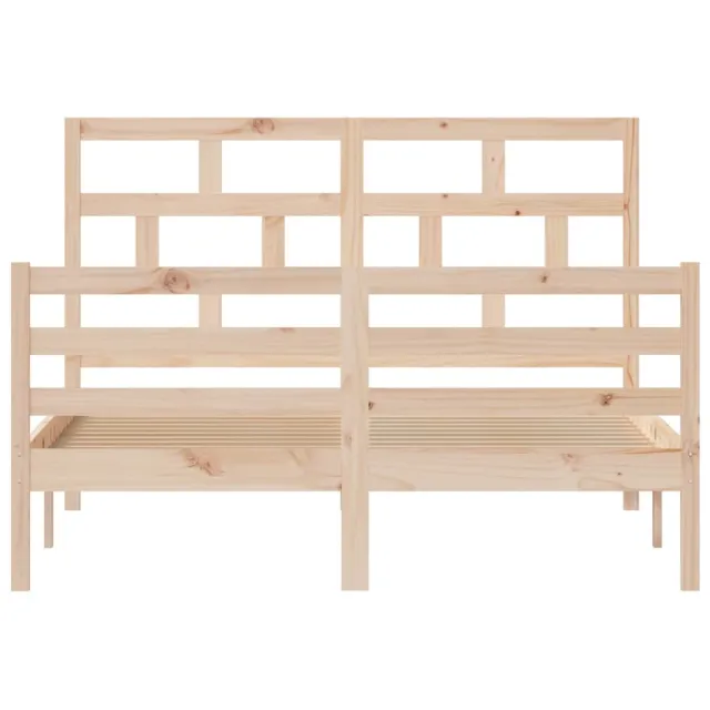 Cadre de lit sans matelas bois massif 140x200 cm