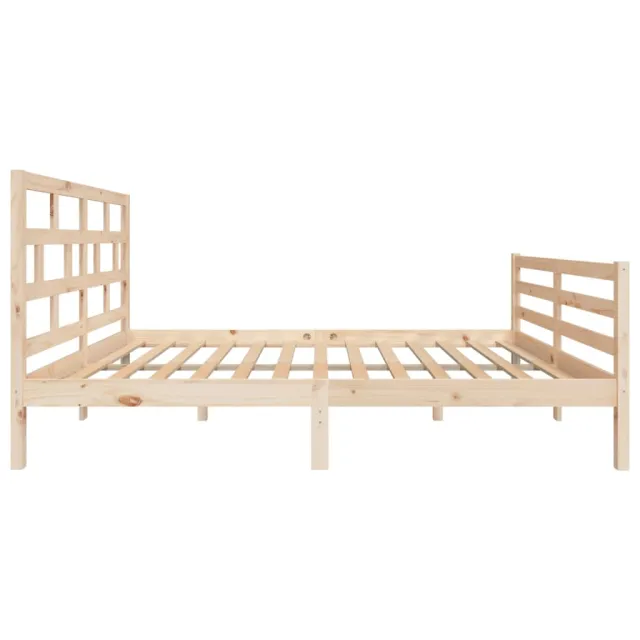 Cadre de lit sans matelas bois massif 140x200 cm