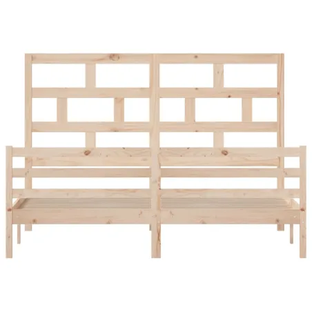 Cadre de lit sans matelas bois massif