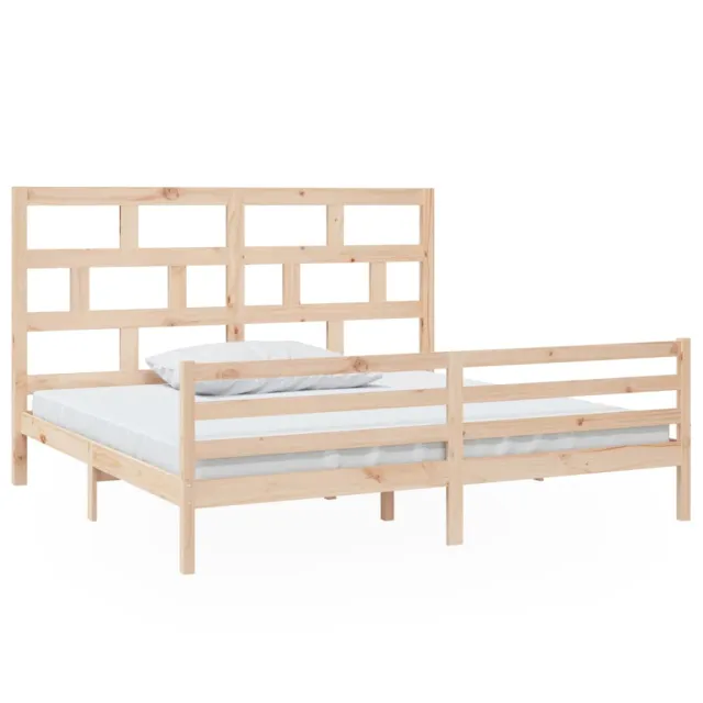 Cadre de lit sans matelas bois massif 200x200 cm