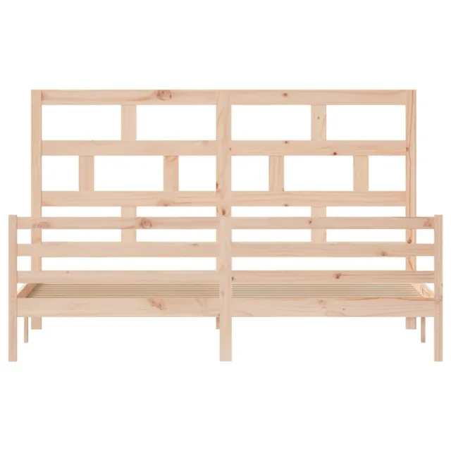 Cadre de lit sans matelas bois massif 200x200 cm