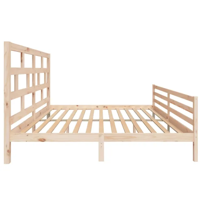 Cadre de lit sans matelas bois massif 200x200 cm