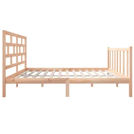 Cadre de lit sans matelas bois de pin massif