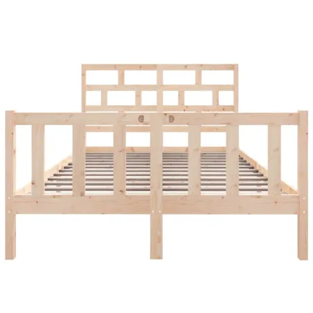 Cadre de lit sans matelas bois de pin massif