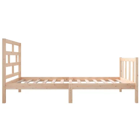 Cadre de lit sans matelas bois massif 90x200 cm