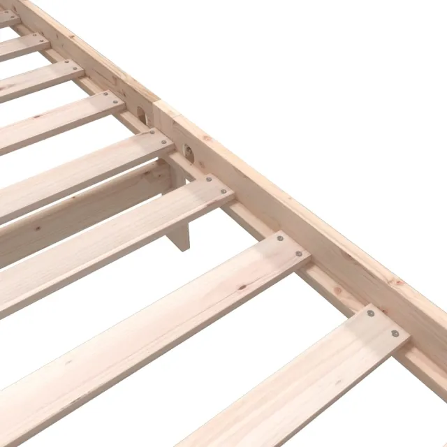 Cadre de lit sans matelas bois massif 90x200 cm