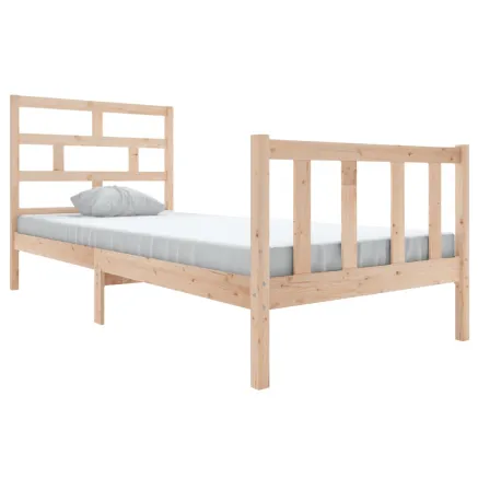 Cadre de lit sans matelas bois massif 100x200 cm 2