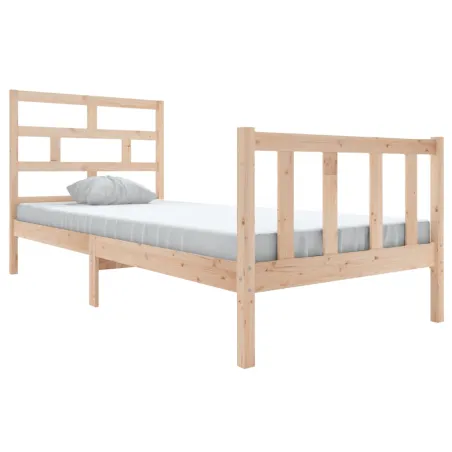 Cadre de lit sans matelas bois massif 100x200 cm