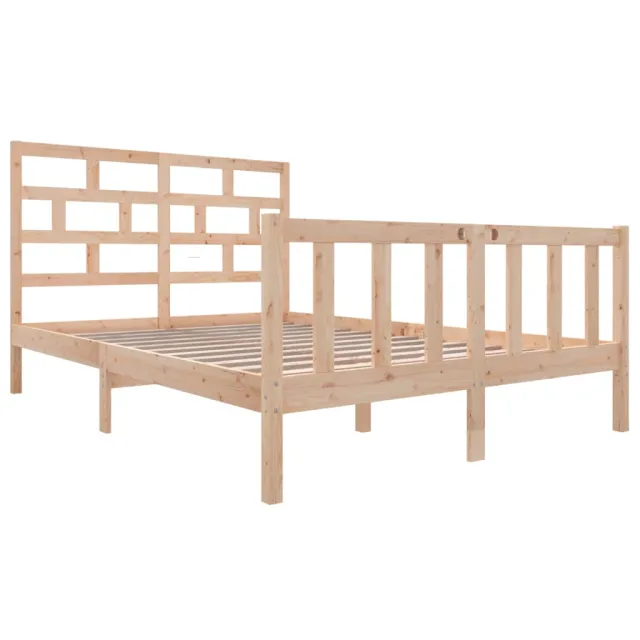 Cadre de lit sans matelas bois massif 120x200 cm