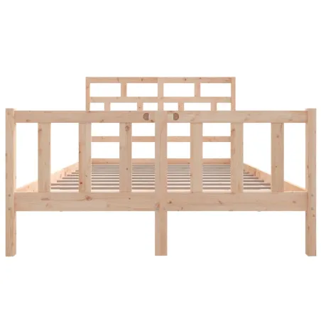 Cadre de lit sans matelas bois massif 120x200 cm