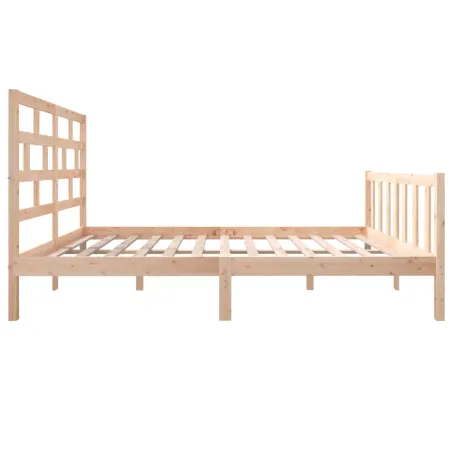 Cadre de lit sans matelas bois massif 120x200 cm