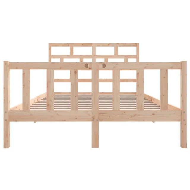 Cadre de lit sans matelas bois massif 140x200 cm