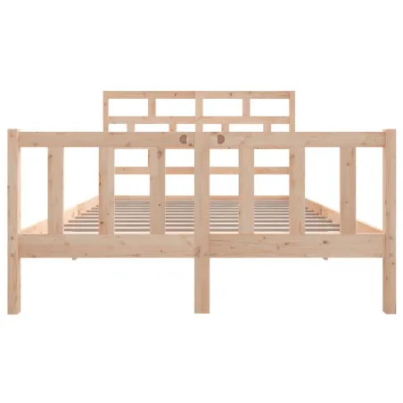 Cadre de lit sans matelas bois massif 140x200 cm