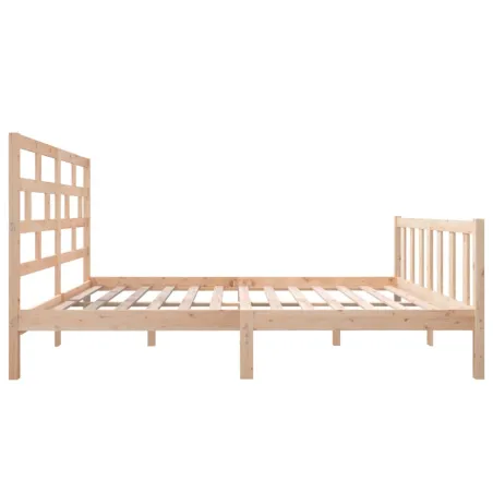 Cadre de lit sans matelas bois massif 140x200 cm