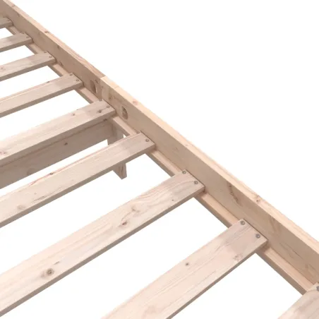 Cadre de lit sans matelas bois massif 140x200 cm