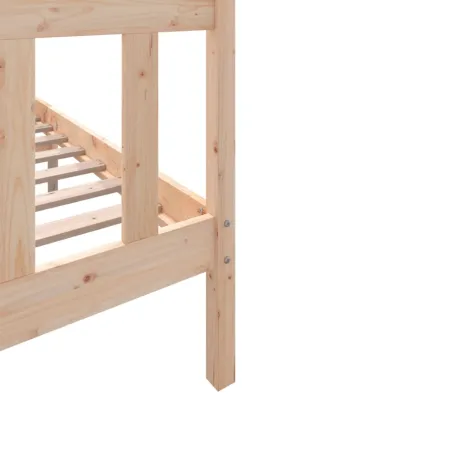 Cadre de lit sans matelas bois massif 140x200 cm