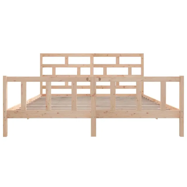 Cadre de lit sans matelas bois massif 200x200 cm