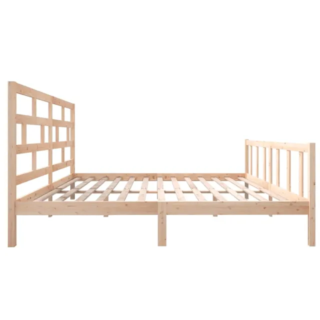 Cadre de lit sans matelas bois massif 200x200 cm