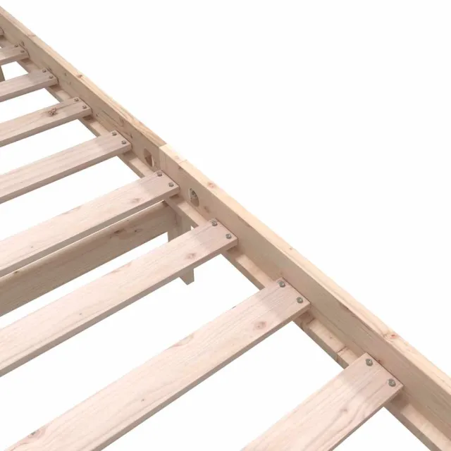 Cadre de lit sans matelas bois massif 200x200 cm