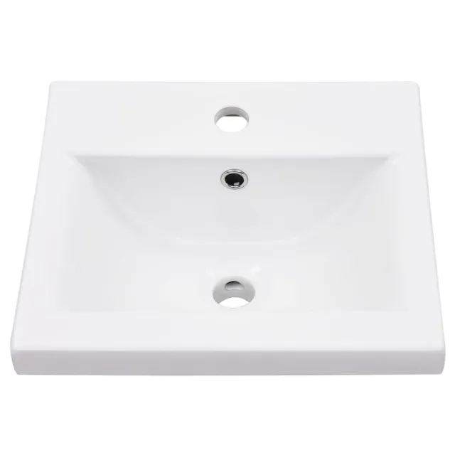 Cadre de lavabo de salle de bain vasque à encastrer Blanc Fer
