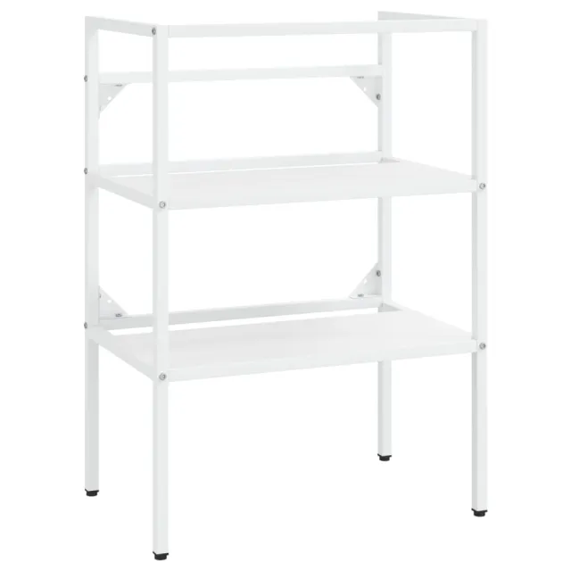 Cadre de lavabo de salle de bain vasque à encastrer Blanc Fer