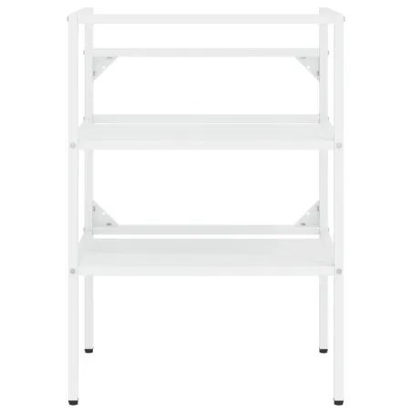 Cadre de lavabo de salle de bain vasque à encastrer Blanc Fer