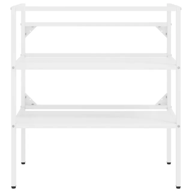 Cadre de lavabo de salle de bain vasque à encastrer Blanc Fer