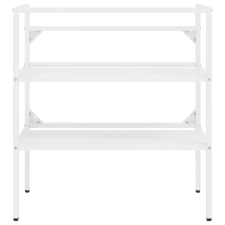 Cadre de lavabo de salle de bain vasque à encastrer Blanc Fer