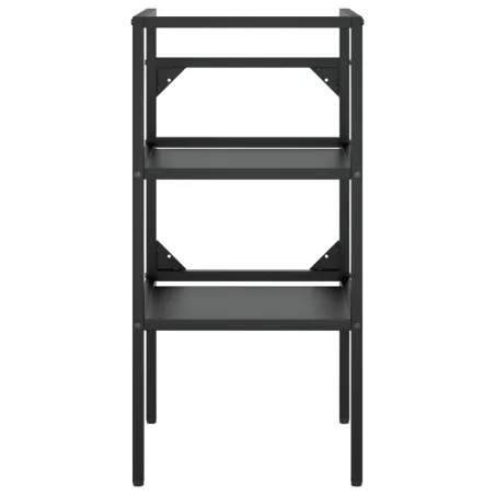 Cadre de lavabo de salle de bain vasque à encastrer Noir Fer