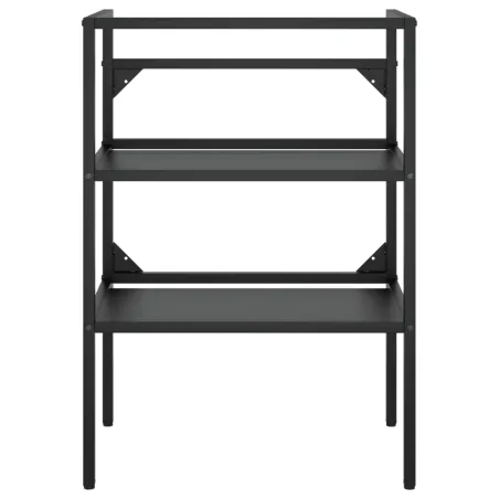 Cadre de lavabo de salle de bain vasque à encastrer Noir Fer