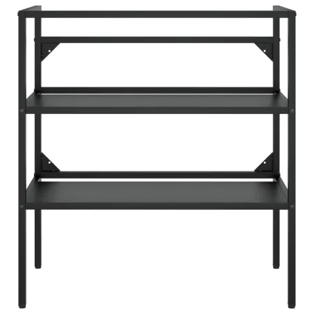 Cadre de lavabo de salle de bain vasque à encastrer Noir Fer