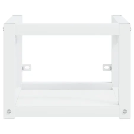 Cadre de lavabo de salle de bain vasque à encastrer Blanc Fer